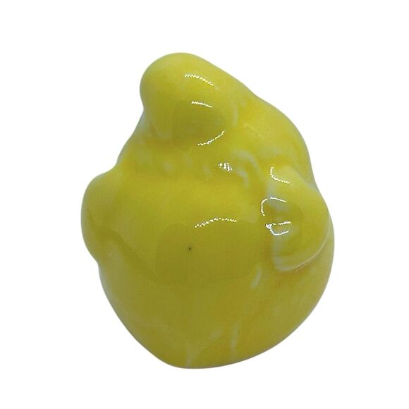 Adorable Pair of Vintage Glossy Yellow Ceramic Baby Chick Figurines - Picture 14 of 16